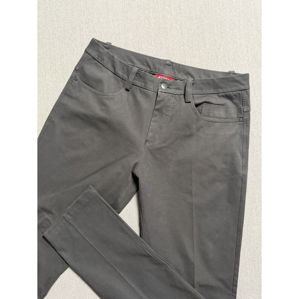 CCM Pants Mens 34x33 Gray Referee Chino Straight Leg Flat Front Hockey